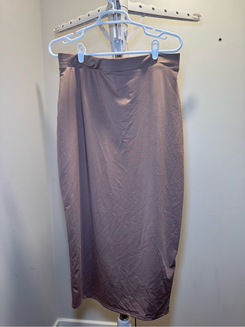 Fashion Nova Dusty Mauve Midi Pencil Skirt